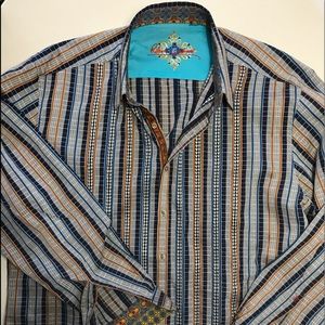 Robert Graham 2xl/2tg ls multicolored shirt